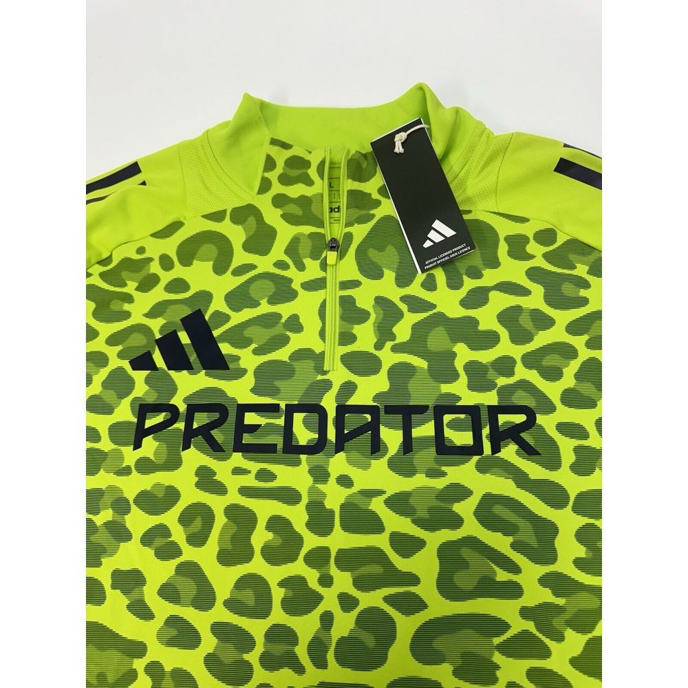 NWT Adidas PREDATOR Training Top Green Long Sleeves Track Soccer Top LARGE - Picture 3 of 12
